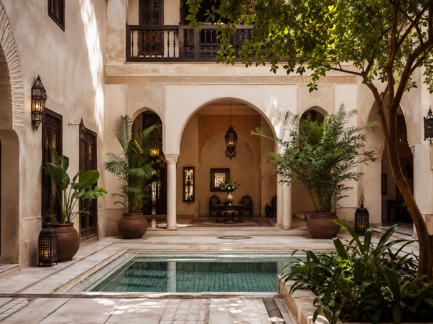 Architecture de riad à Marrakech