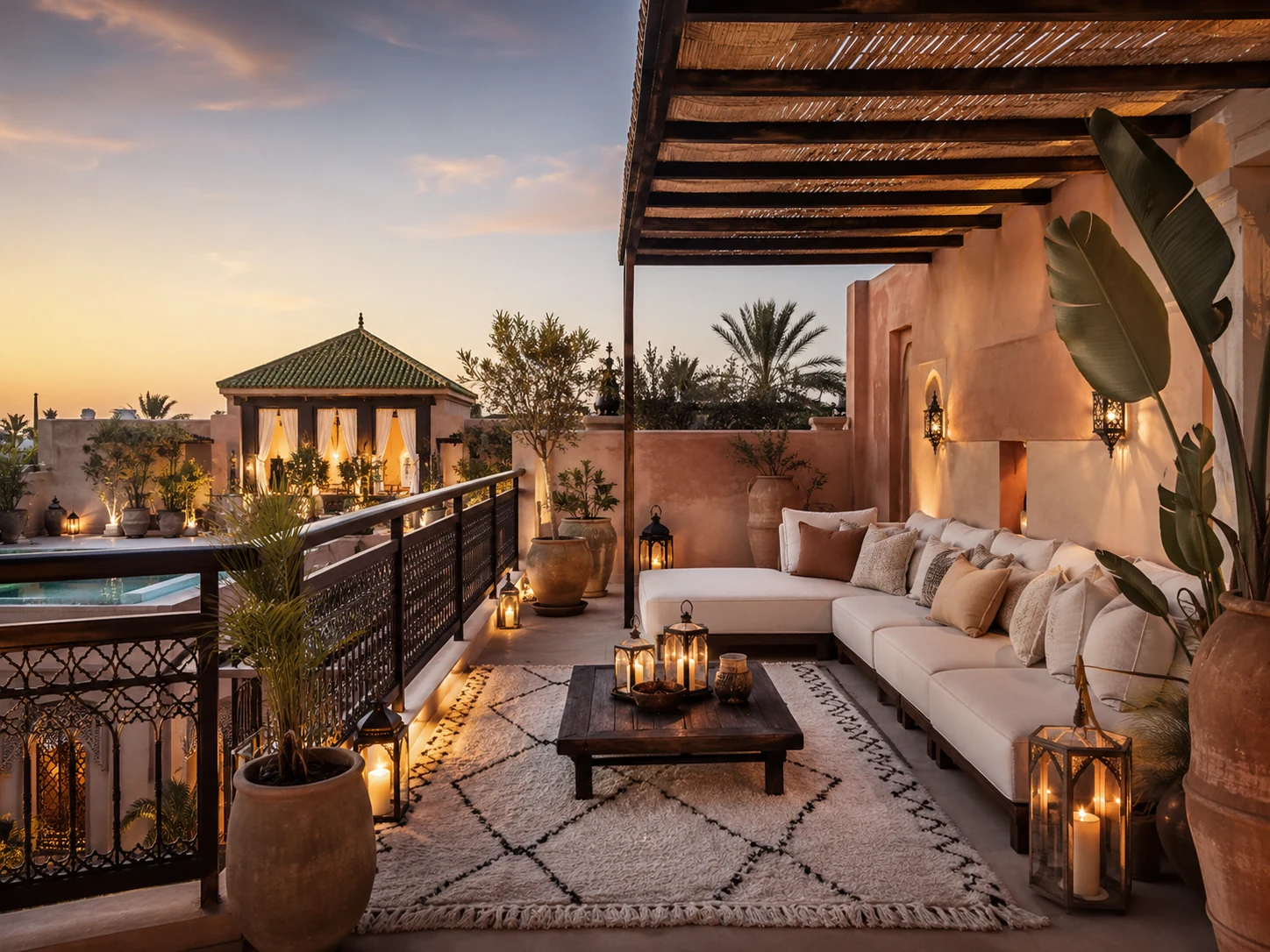 Terrasse résidentielle à Marrakech