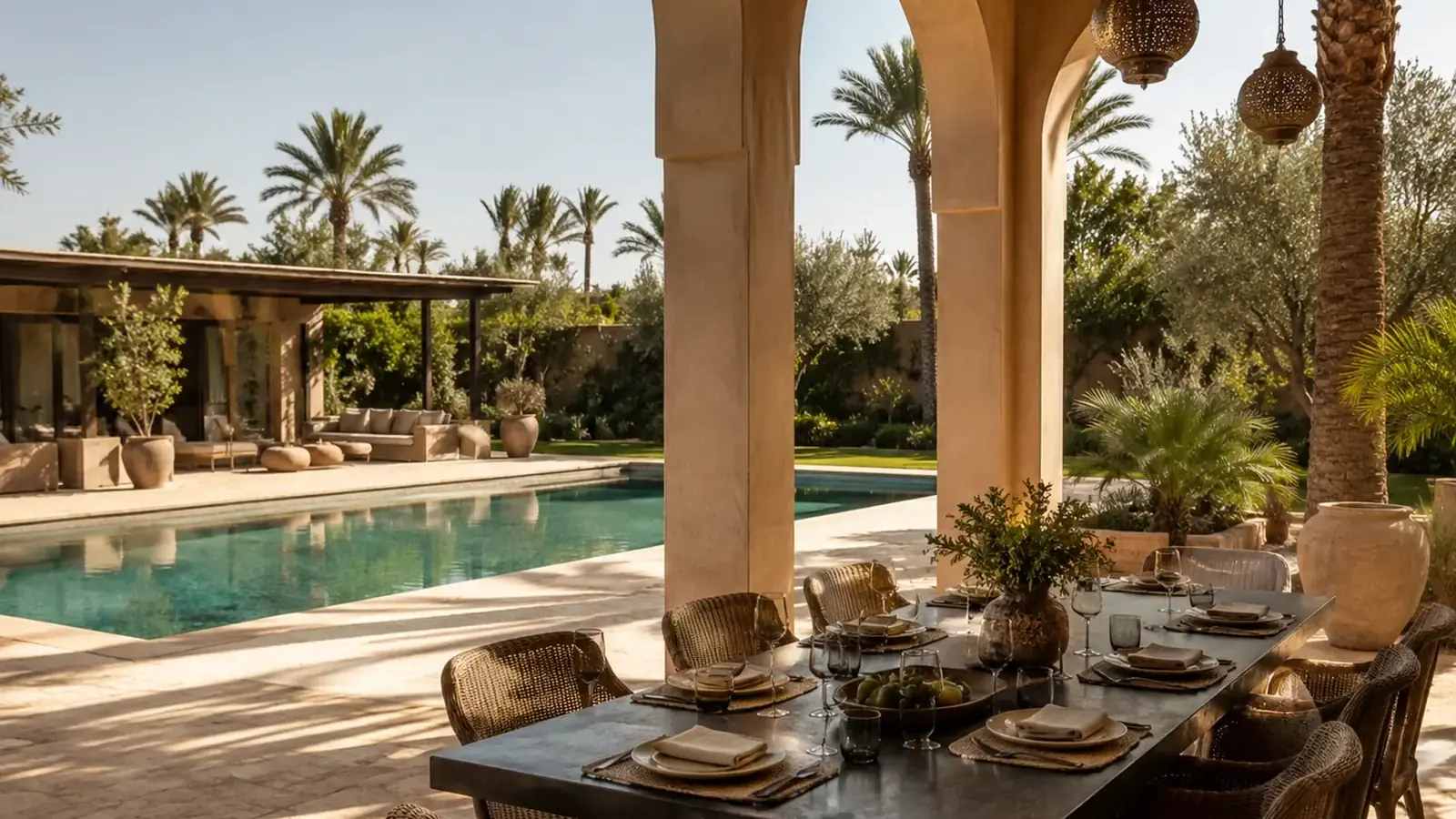 Villa with pool and garden in Marrakech