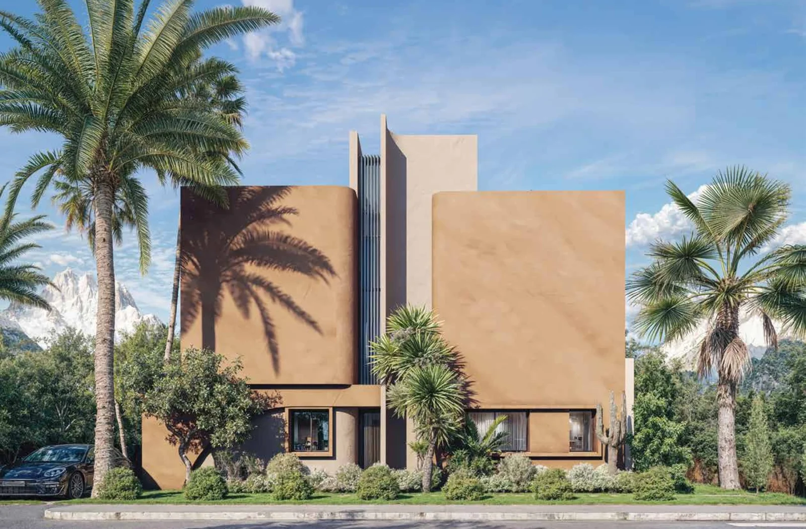 Large, new 4-bedroom villa with a swimming pool in a private estate in Marrakech