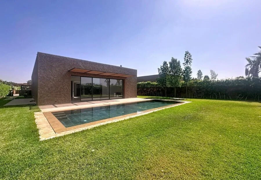 Villa contemporaine de plain-pied avec piscine privée – Route de l’Ourika