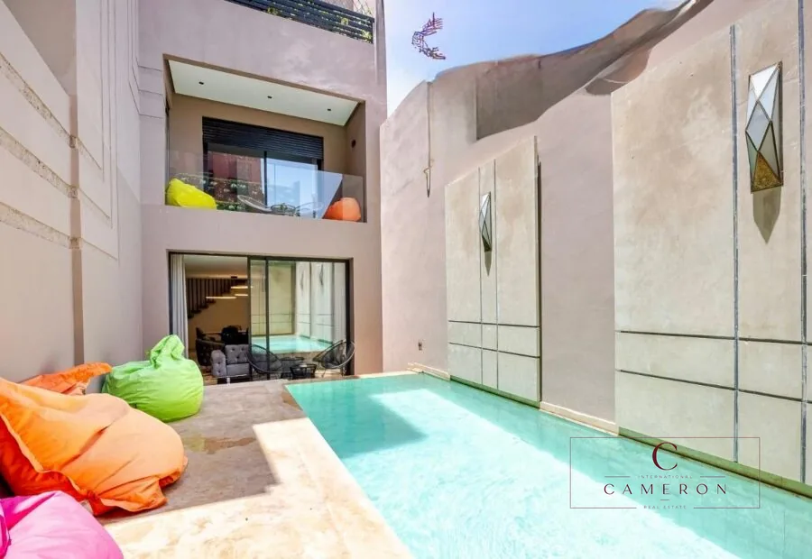 Duplex moderne 2 chambres avec piscine privée à vendre – Victor Hugo, Marrakech – 165 m