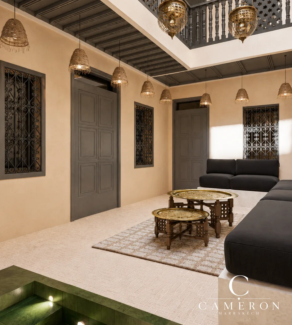 Renovated 4-bedroom riad with car access – Riad Laarousse, Marrakech