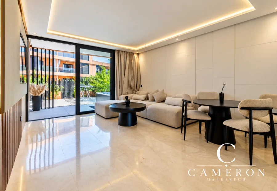 Appartement rénové et meublé avec jardin privatif – Golf Noria, Marrakech