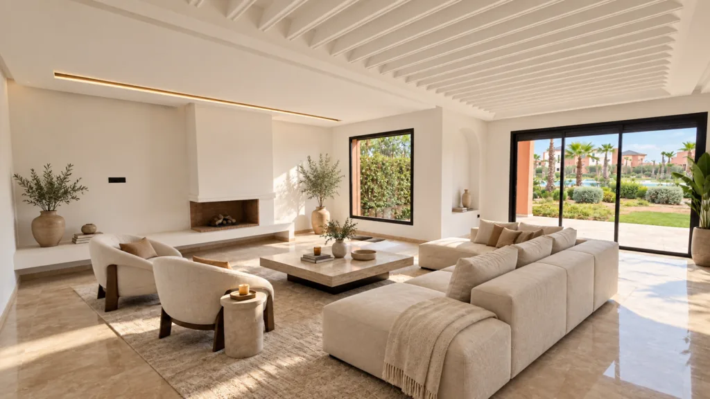 Villa 3 chambres à louer dans la Palmeraie de Marrakech – Domaine avec piscine