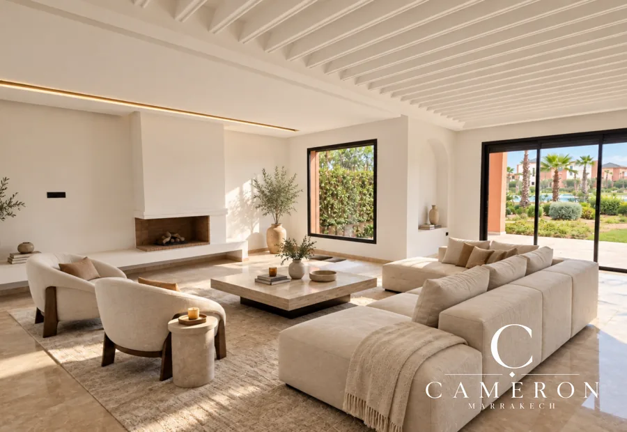Villa 3 chambres à louer dans la Palmeraie de Marrakech – Domaine avec piscine