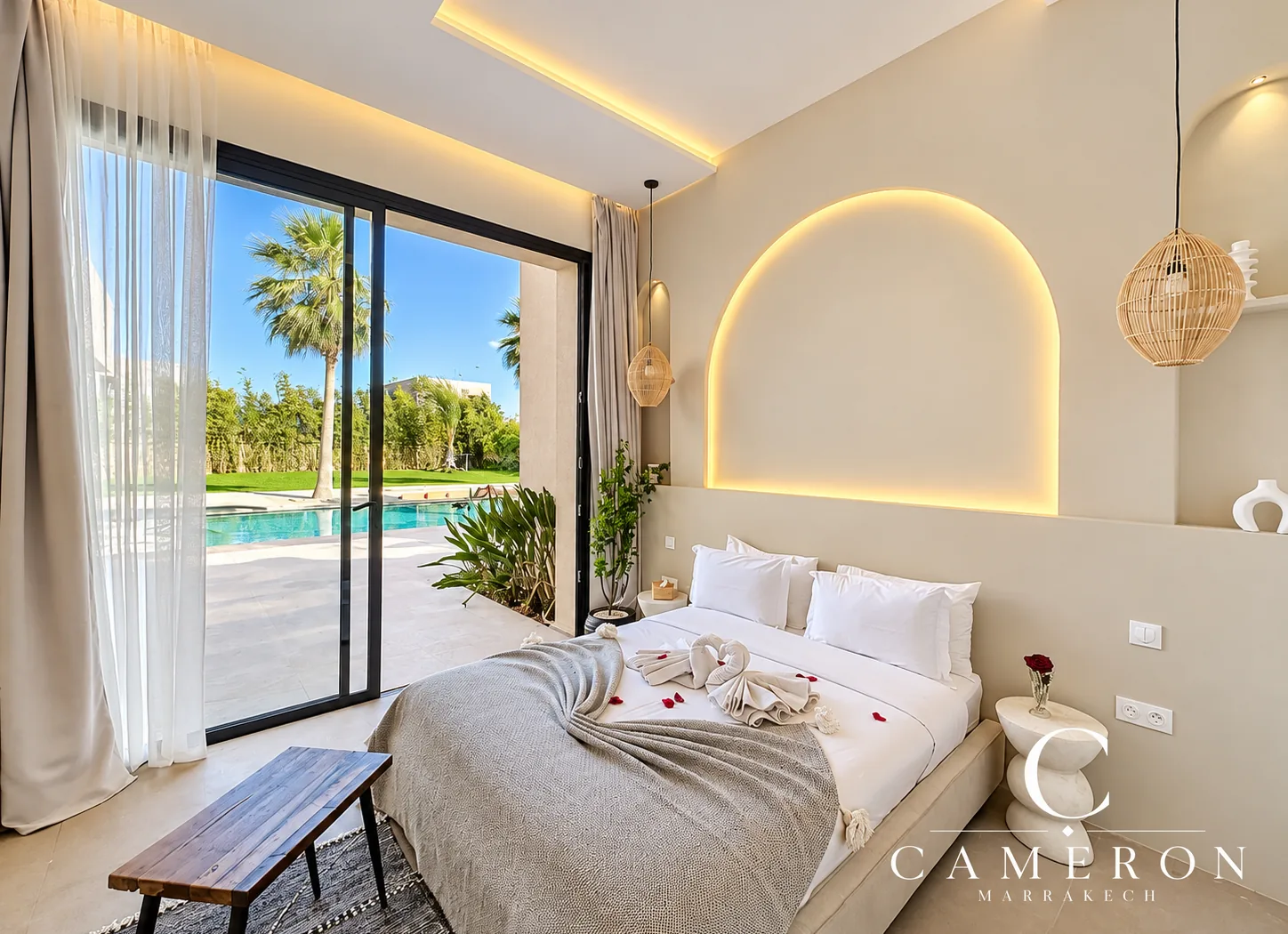 Single-storey villa with 4 suites, heated swimming pool and views of the Atlas Mountains – Route de l’Ourika, Marrakech