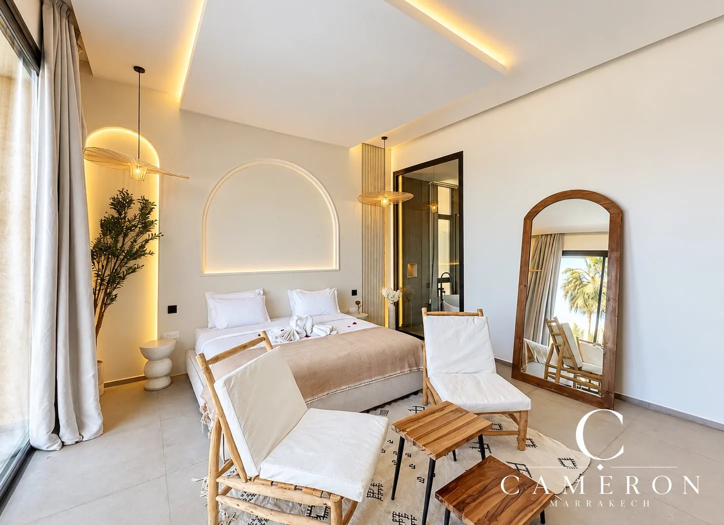 Single-storey villa with 4 suites, heated swimming pool and views of the Atlas Mountains – Route de l’Ourika, Marrakech