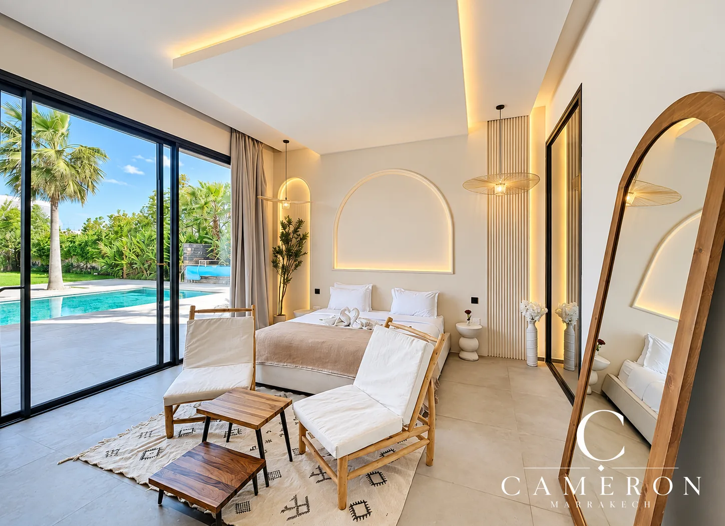 Single-storey villa with 4 suites, heated swimming pool and views of the Atlas Mountains – Route de l’Ourika, Marrakech