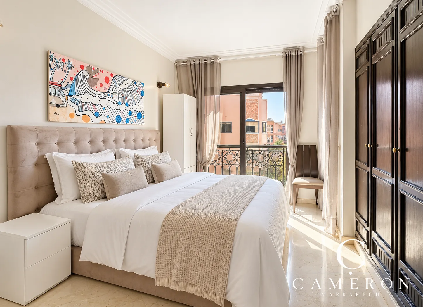 Appartement 2 chambres, 5e étage avec terrasse et piscine sur le toit – Hypercentre Guéliz, Marrakech