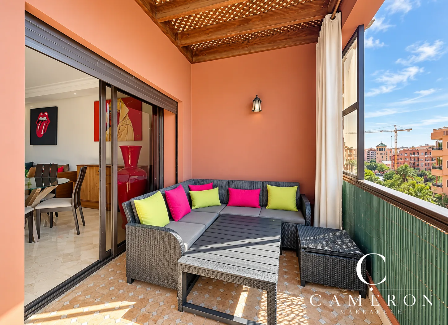 Appartement 2 chambres, 5e étage avec terrasse et piscine sur le toit – Hypercentre Guéliz, Marrakech